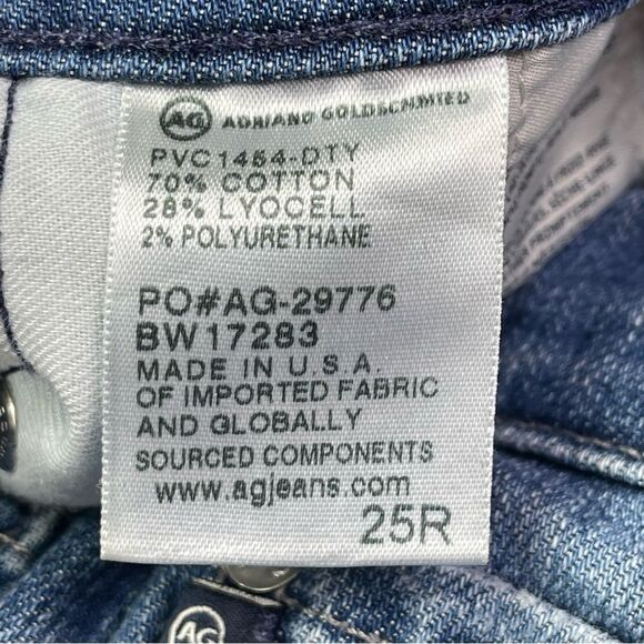 Ag Adriano Goldschmied The Beau Sloucy Skinny Distressed Medium Wash Jeans 25 - Picture 12 of 15
